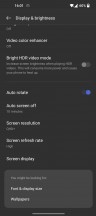 Additional display settings - Oneplus 10 Pro review