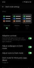Dark mode settings - Oppo Find N long-term review