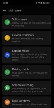 Main screen section in Settings - Oppo Find N long-term review