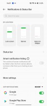 Notification options and additional privacy features - Oppo Reno8 review
