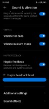 Haptic feedback settings - Poco F4 GT long-term review