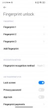 Fingerprint settings - Poco F4 GT review