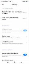 Battery page and options - Poco X4 Pro 5G review