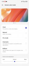 تنظیمات رنگ - بررسی Realme 10 Pro Plus