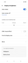 Display settings - Realme 9 5G (India) Hands-on review