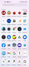 Home screen, app drawer, Settings menu - Realme 9 Pro review