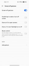 Screen-off gestures and motion gestures - Realme UI 4 review