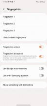 Fingerprint reader and other biometrics settings - Samsung Galaxy A04s review