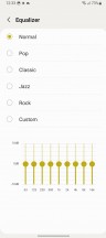 Audio settings: Equalizer - Samsung Galaxy A13 review