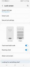 صفحه قفل و گزینه های امنیتی - بررسی Samsung Galaxy A23 5G