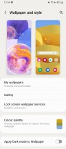 Customization options and themes - Samsung Galaxy A23 review