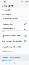 Lockscreen and security options - Samsung Galaxy A33 5G review