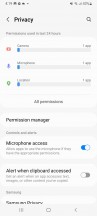 Privacy Dashboard - Samsung Galaxy A33 5G review