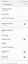 Lockscreen settings - Samsung Galaxy M52 5G review