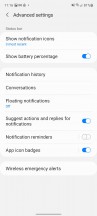 Notification settings - Samsung Galaxy M52 5G review