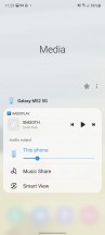 Media controls - Samsung Galaxy M52 5G review