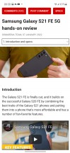 Internet - Samsung Galaxy S21 FE 5g review