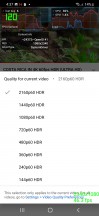 Display refresh rate following video fps while streaming - Samsung Galaxy S22+ review