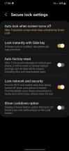 Lockscreen options - Samsung Galaxy S22 review