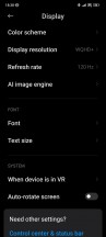 Display settings - Xiaomi 12 Pro long-term review
