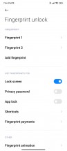 Fingerprint settings - Xiaomi 12 Pro review