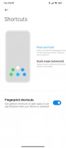 Fingerprint shortcuts - Xiaomi 12 Pro review