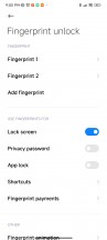 تنظیمات اثر انگشت - بررسی Xiaomi 12S Ultra
