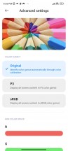 Display settings - Xiaomi 12X review