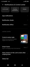 Notification and control center settings - Xiaomi Black Shark 5 Pro review