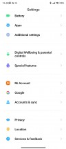 Home screen, recent apps, settings menu - Xiaomi Poco M5 review
