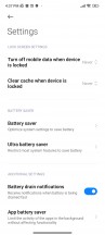 Battery page and options - Xiaomi Redmi Note 11 Pro review