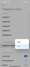Fingerprint settings - Xiaomi Redmi Note 11S 5G review