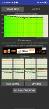 CPU stress test w/ fan: 60 min - Zte Nubia Red Magic 7 Pro review