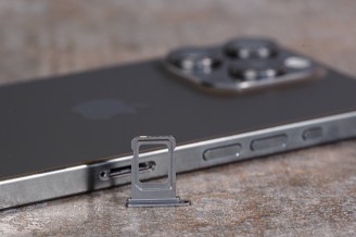 SIM slot, volume and Action keys on the right - Apple iPhone 15 Pro review