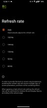 Refresh rate settings - Asus ROG Phone 7 Ultimate review