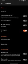 منوی تنظیمات پیشرفته - بررسی Asus ROG Phone 7 Ultimate