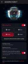 تنظیمات X Mode+ و AeroActive Cooler 7 - بررسی Asus ROG Phone 7 Ultimate