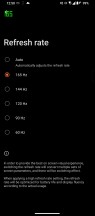 تنظیمات نرخ رفرش - بررسی Asus ROG Phone 7