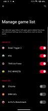 Game Genie settings - Asus ROG Phone 7 review