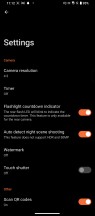 تنظیمات برنامه دوربین - بررسی Asus ROG Phone 7