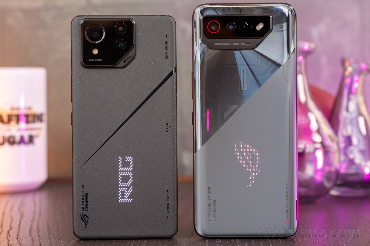 ROG Phone 8 Pro (left) • ROG Phone 7 (right)