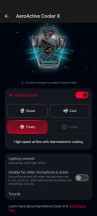 X Mode+ and AeroActive Cooler X settings - Asus ROG Phone 8 Pro review
