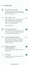 Advanced settings - Google Pixel 7a review