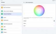 Display color settings - Honor Pad X9 review
