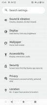 Settings menu - HTC U23 Pro review