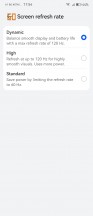 Refresh rate settings - Huawei Mate X3 review