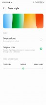 Color settings - Infinix Note 30 review