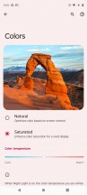 Display color settings - Moto G84 review