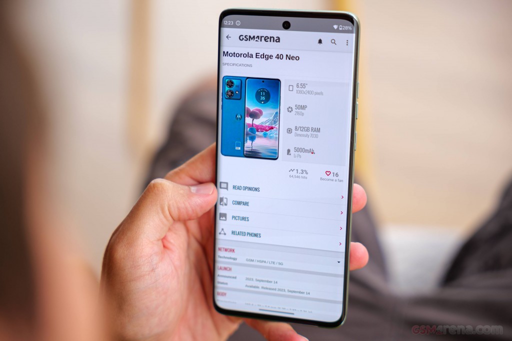 Motorola Edge 40 Neo pictures, official photos