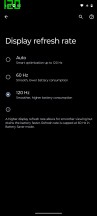 Display refresh rate settings - Motorola G54 Power review